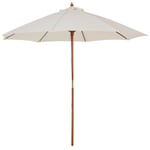 2.5m Wooden Garden Parasol Outdoor Umbrella Canopy with Vent