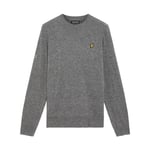 L&S Tröja Lambswool Blend Crew: Grey Sidewalk (X930) Large