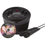 Groov-e Portable Karaoke Machine Boombox CD Player Stereo Bluetooth Lights Black