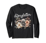 Photographer Storyteller Vintage Camera Flowers Photography Long Sleeve T-Shirt
