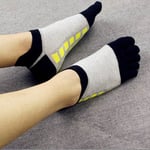 New Men’s Mesh Five Fingers Toe Socks Breathable Deodorant Cotto Yellow One Size