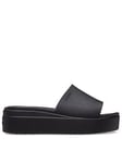Crocs Brooklyn Slide - Black, Black, Size 4, Women