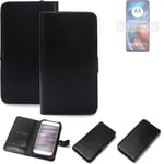 phone Case Wallet Case for Motorola Moto E32 Mobile phone protection black