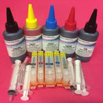 5x Refillable Cartridge 500ml PIGMENT DYE INK For Canon Pixma MG 5400 5550 5650