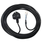 SPARES2GO 8.4M Metre Black Cable Mains Power Lead for McGregor Lawnmower & Garden Strimmer (UK Plug)