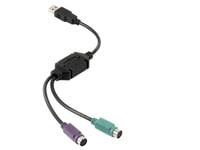Perixx Usb 2.0 Y-Kabel [1X Usb 2.0 Stik A - 2X Ps/2-Tilslutning] Peripro-401 B 0.15 M