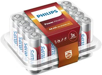Philips LR6P24P - Power Alkaline Alcaline 1.5 V Pile Non-Rechargeable – Piles (Alcalino, Cilíndrico, 1,5 V, 24 pièce (s), AA, CD (Cadmium), HG (Mercure), PB (Plomb))