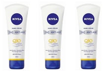 3 x NIVEA Q10 3 in 1 Anti-Age Hand Cream (100ml)