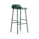 Normann Copenhagen Form barstol hög green, grönlackerad stålben