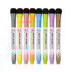 Magnetisk Whiteboard Marker Set Raderbar flytande krita penna med suddgummi Återfyllningsbar för skolans svarta tavla Whiteboard