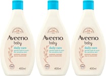 Aveeno Baby Daily Care Gentle Body Wash 400ml | Hypoallergenic | Tear-Free X 3