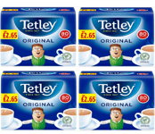 4 x 80 Tetley Original tea bags, Great Refreshing Taste Fresh Stock British Tea