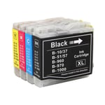 4 Ink Cartridges (Set) to replace Brother LC970 & LC1000 non-OEM /Compatible