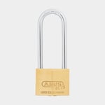 ABUS Hänglås 75/50HB80, med lång bygel, Ø8 mm, mässing