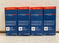 Clarins Men Energizing Eye Gel with Red Ginseng Extract - 12ml (4 x 3ml) - New