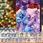 Lilo & Stitch tecknade figurer Jul Adventskalender 24st Tecknade leksaker Prydnad Nedräkningskalender-sz3 B