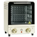 HOMCOM Convection Mini Oven Toaster Oven with Baking Tray Wire Rack Crumb Tray