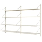 Library Hylla Dubbel 160x1084 cm, Varmvit