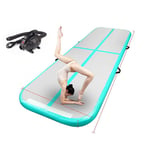 YIDPU Tumbling Mats,500x100cm Inflatable Gymnastic Mat,Thickness 20cm,with Electric Air Pump and Repair Materials,Suitable for Gym/yoga/taekwondo/children/sports,18kg,B