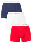 Calvin Klein3 Pack Trunks - White/Red/Blue