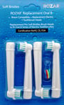 4 Pack UK ROZAR® Safe Replacement Oral B Compatible Electric Toothbrush Heads