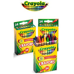 Crayola Crayons Classic Color, Peggable Retail 3 x Pack 24= 72 Crayons Colors