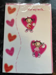 Wife Valentine's Day Card Love Hearts Lovely Verse CC