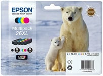 Original Epson 26XL Claria Premium Ink Cartridges 4 Colours Multipack XP605 LOT