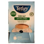 TETLEY Tea Bags SACHETS - Individual ENVELOPEDTETLEY Tea Bags SACHETS - Individual ENVELOPED Tagged Tea Bags - 100% Black Tea Tagged Tea Bags - 100% Black Tea (Decaf Box (200 - Tea Bags))