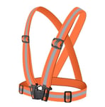 Unisex justerbar reflexväst för säkerhetssele Orange