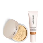 Laura Mercier Mini Translucent Loose Setting Powder Ultra Blur and Tinted Moisturiser Natural Dewy SPF 30 Duo (Various Shades) - 4W Ochre