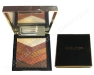 REVOLUTION Opulence Makeup EYESHADOW HIGHLIGHTER Luxury Brown Gold Compact VEGAN