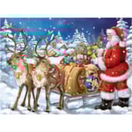 5D Jul Diamantmålning Väggdekoration Tomte 40x30cm