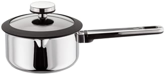 Stellar Stay Cool SL05 Stainless Steel Draining Saucepan, 16cm 1.1L, Engineered Stay-Cool Handles, Oven Safe, Dishwasher Safe