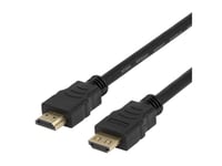 Deltaco - High Speed - Hdmi-Kabel Med Ethernet - Hdmi-Hanlås Till Hdmi-Hanlås - 7 M - Svart - Stöd För 4K30 Hz (3840 X 2160), Flexibel