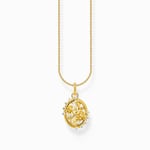 Thomas Sabo Halsband med Roses Romance hängsmycke i guldpläterat silver