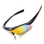 WOLFBIKE BYJ-013 - Sports / Cykel solbriller - Anti-UV - Polariseret linser - Sort