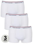 Tommy Hilfiger Low Rise Trunk 3 Pack Boxers - White, White, Size L, Men
