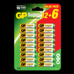 GP Super Alkaline AA Batteri 15A/LR6 18-pak