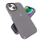 Speck Produits CandyShell Pro Coque pour iPhone 14 et 13, modèle 6,1", Compatible avec MagSafe, Gris Nuageux/Violet Printemps