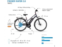 FISCHER bicycle Viator 2.0 women (2022), Pedelec (anthracite, 282, 44 cm frame)