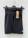 Adidas Womens AlphaSkin Tight Shorts Black Mid Rise 3 inch Inseam - Small