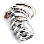 Luckly77 Male Chastity Lock Slavery Bondage Chastity Stainless Steel Metal Chastity Cage Against Masturbation And Extramarital Affairs (Size : 45mm)