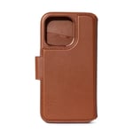 Decoded Leather Detachable Wallet för iPhone 15 Tan