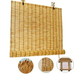 NIANXINN Natural Reed Curtain,Vintage Decoration Bamboo Roller Blind - Curtains, Bamboo Curtains with Lifter,Sunshade Waterproof Lifting Shutters for Outdoor/Patio/Door,Custom (60x150cm/24x59in)