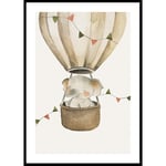 Gallerix Poster Elephant In Hot Air Balloon 5028-50x70