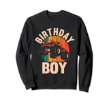 Birthday Boy Monster Truck Bday Party Retro Decoration Sweatshirt