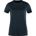 Fjällräven Abisko Wool T-skjorte, Dame Dark Navy L