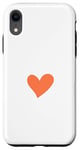 Coque pour iPhone XR Adorable cœur en corail minimaliste dessiné à la main