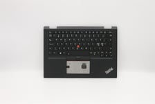 Lenovo Yoga X390 Keyboard Palmrest Top Cover Nordic Black Backlit 02HL570